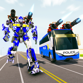 Полицейский автобус робот трансформации войн APK