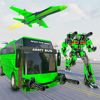 Army Bus Robot Transform Wars – Air jet robot game Icon