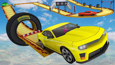 crazy car stunt racing game