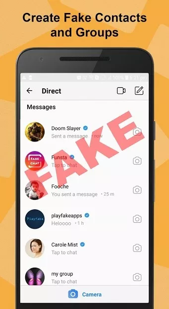 Create a fake chat