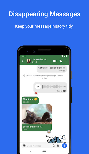 signal private messenger video calling