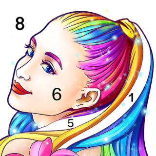 Coloring Fun : Color by Number Games Icon